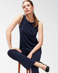 Chico's Travelers™ Classic Side-Slit Tank TRAVELERS INDIA INK