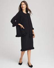 Chico's Travelers™ Fringe Hem Tank Dress TRAVELERS BLACK