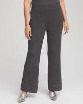 Chico's Travelers™ Embellished Straight-Leg Pants GRAPHITE GRAY