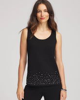 Chico's Travelers™ Embellished Scoopneck Tank TRAVELERS BLACK