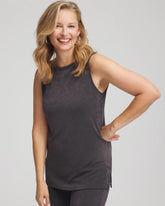 Chico's Travelers™ Classic Side-Slit Tank SERENE GRAY