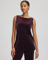 Chico's Travelers™ Velvet Side-Slit Tank NIGHT BLOOM