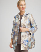 Chico's Travelers™ Collection Watercolor Jacquard Jacket WALNUT
