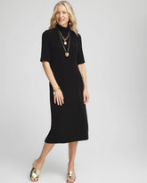 Chico's Travelers™ Mockneck Midi Dress TRAVELERS BLACK