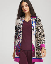 Chico's Travelers™ Collection Artisanal Cardigan BLACKENED BURGUNDY