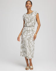 Chico's Travelers™ Knit Jersey Day Dress DUSTY OLIVE