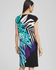 Chico's Travelers™ Tropical Nights Column Dress TURQ BLUE
