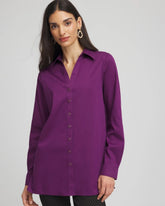 Chico's No Iron™ Novelty Button Tunic PURPLE ROYALE