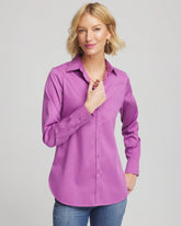 Chico's No Iron™ Stretch-Sateen Shirt GOOSEBERRY