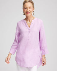 Chico's No Iron™ Linen Tunic LAVENDER SKIES