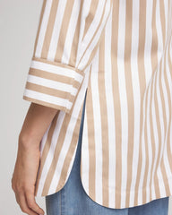 Chico's No Iron™ Neutral Striped Tunic CAFE AROMA