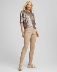 Chico's Brigitte™ Slim Pull-On Ankle Pants CATTAIL BROWN