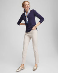 Chico's Brigitte™ Pull-On Slim Rivet Ankle Pants SMOKEY TAUPE
