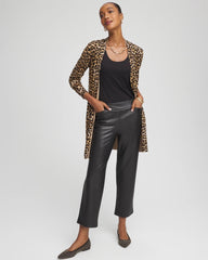 Chico's Faux Leather Brigitte™ Pull-On Cropped Pants BLACK