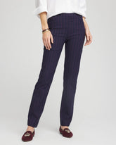 Chico's Shadow Stripe Brigitte™ Slim Pull-On Pants PASSPORT BLUE