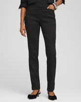 Chico's Brigitte™ Slim Full-Length Jacquard Pants BLACK