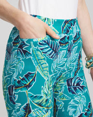 Chico's Brigitte™ Tropical Pull-On Ankle Pants SEASPRAY