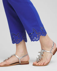 Chico's Brigitte™ Pull-On Cutwork Cropped Pants RICH COBALT