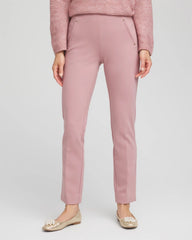 Chico's Juliet Slim Trim Detail Ankle Pants DUSTY ROSE