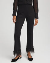 Chico's Juliet Feathered Flared Cropped Pants BLACK