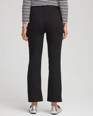 Chico's Cropped Girlfriend Kick-Flare Jeans BLACK