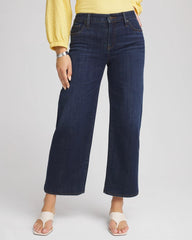 Chico's Girlfriend Cropped Wide-Leg Jean DARK SAPPHIRE INDIGO