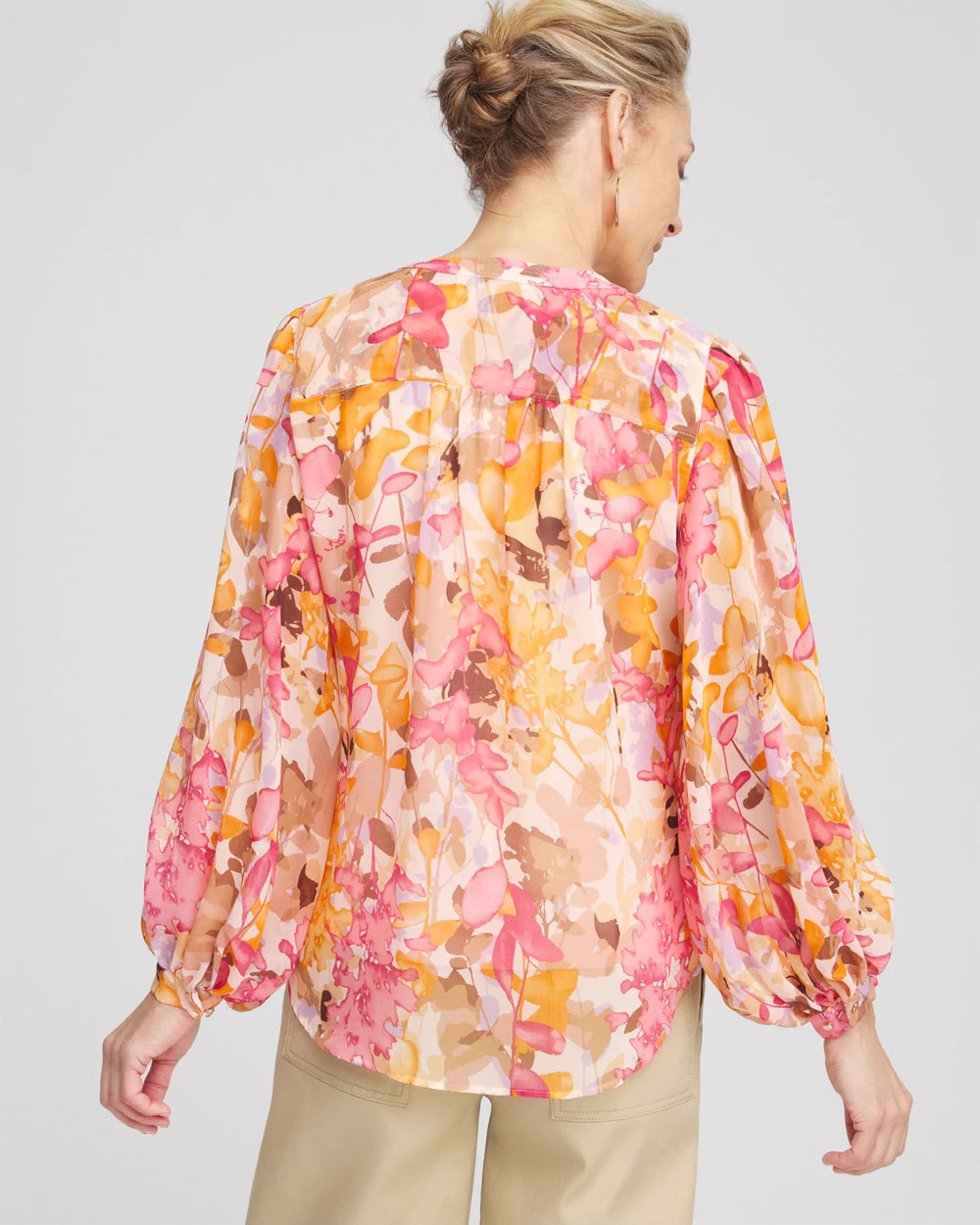 Chico's Split-Neck Blouse SUNSET DUNES