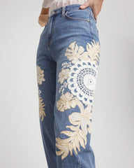 Chico's Embellished Tapered Cropped Jean ALICANTE INDIGO