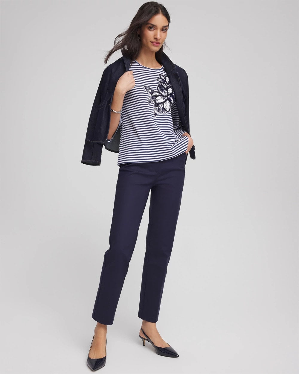 Chico's Emme Slim Ankle Pants PASSPORT BLUE