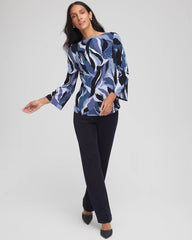 Chico's Travelers™ Wave Straight Neck Tunic TRAVELERS INDIA INK