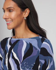 Chico's Travelers™ Wave Straight Neck Tunic TRAVELERS INDIA INK