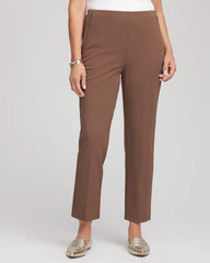 Chico's Lightweight Juliet Straight Ankle Pants DRIED MUSHROOM