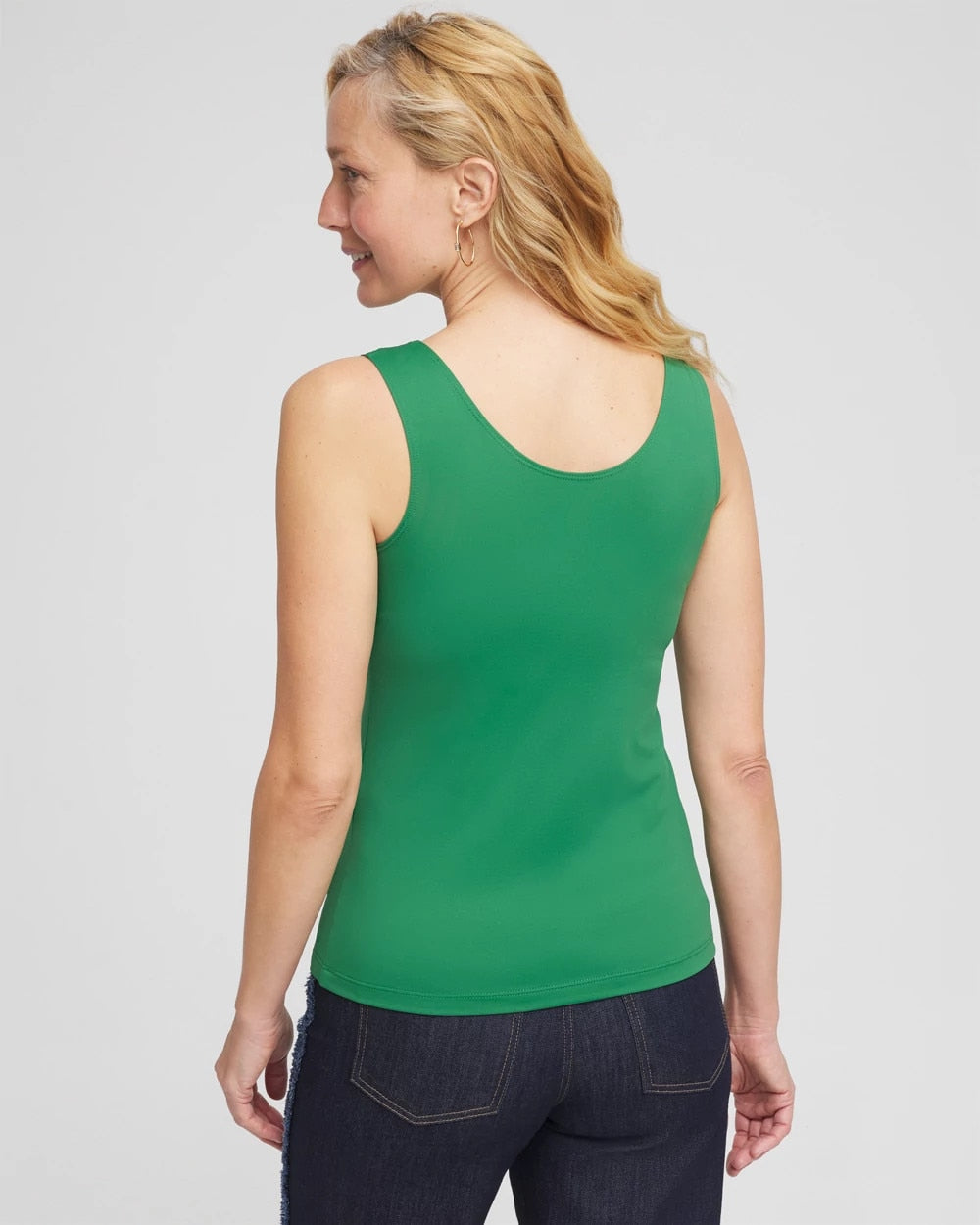 Chico's Microfiber Tank JARDIN GREEN