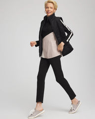 Chico's Zenergy® Luxe Colorblock Half-Zip Pullover SOFT TAUPE HEATHER