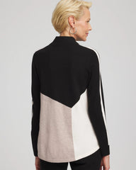 Chico's Zenergy® Luxe Colorblock Half-Zip Pullover SOFT TAUPE HEATHER