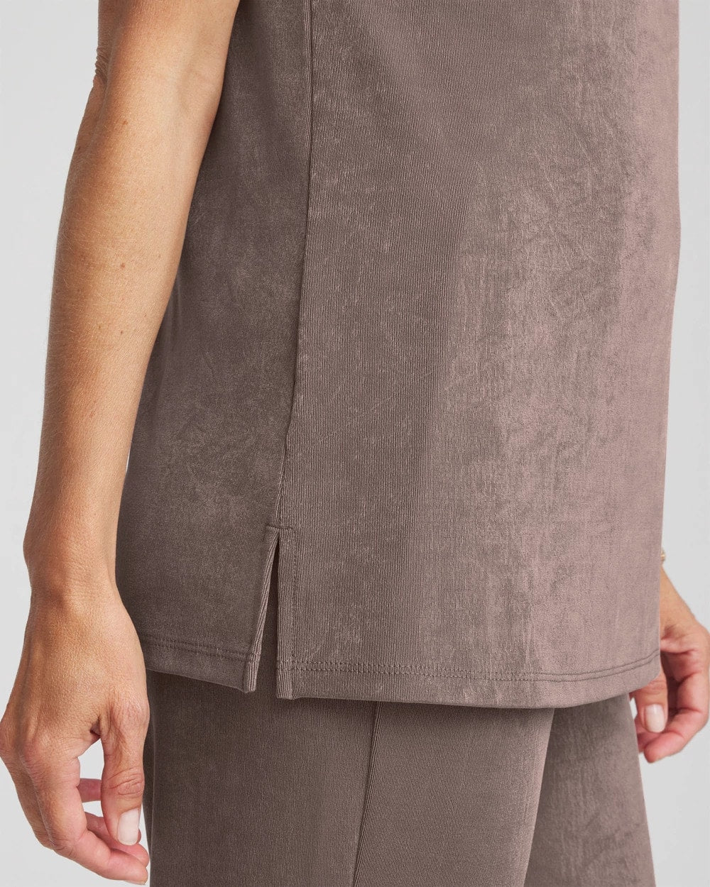 Chico's Travelers™ Classic Side-Slit Tank DEEP TAUPE
