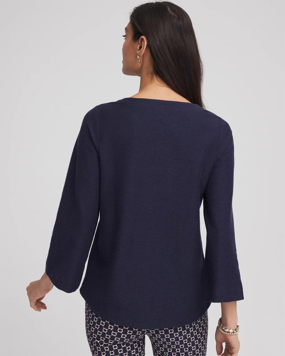 Chico's Denim Soutache Top DENIM