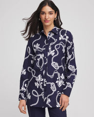 Chico's No Iron™ Rope Print Tunic PASSPORT BLUE