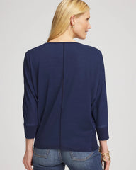 Chico's Dolman Denim Tee RIVIERA AUTHENTIC