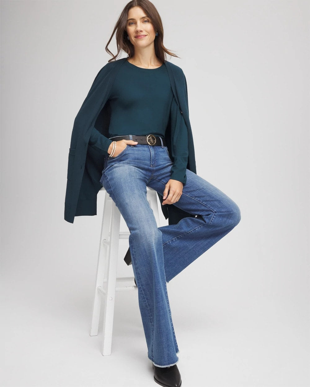 Chico's Touch of Cool™ Layering Tee TEAL SHADOW