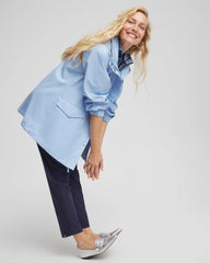 Chico's Zenergy® Twill Rain Jacket CRYSTAL TOPAZ