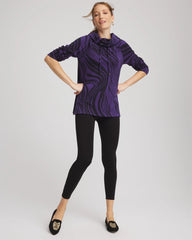 Chico's Zenergy® Soft Zebra Tunic PURPLE ELIXIR
