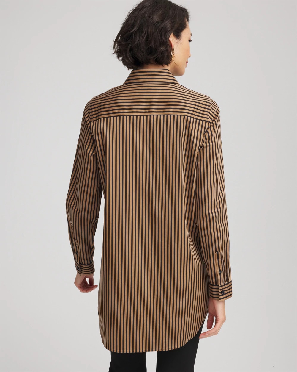 Chico's No Iron™ Slimming Imperial Stripe Tunic BLACK