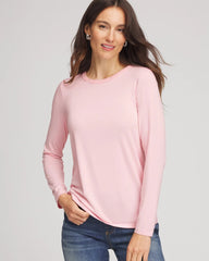 Chico's Mesh-Trim Touch of Cool™ Layering Tee BLUSHED