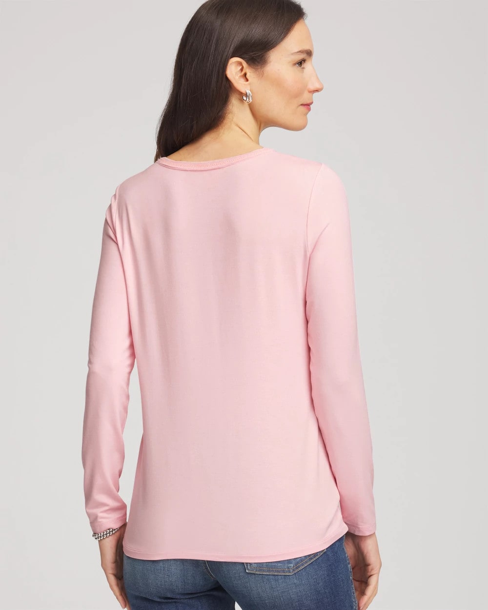 Chico's Mesh-Trim Touch of Cool™ Layering Tee BLUSHED