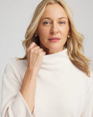 Chico's Jacquard Cozy Turtleneck ENGLISH CREAM