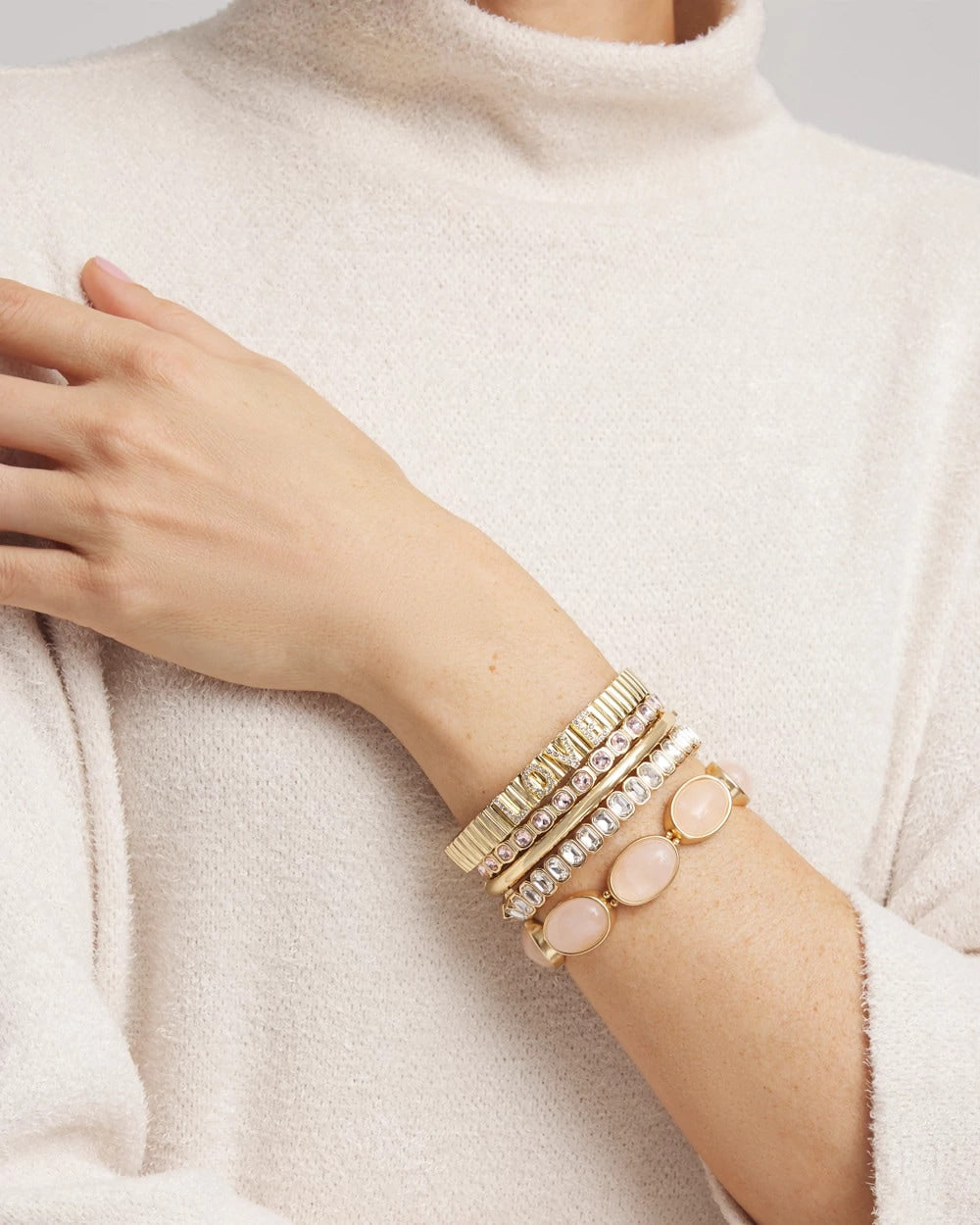 Chico's Love Watch Band Bracelet GOLD