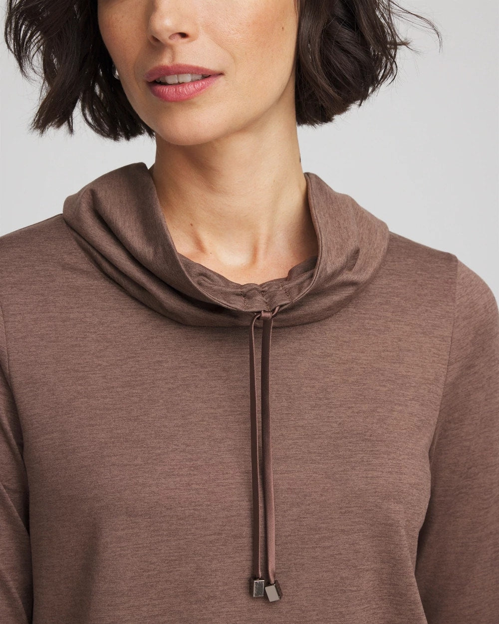 Chico's Zenergy® Cloud Cowlneck Top WALNUT