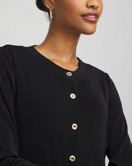Chico's Travelers™ Collection Scoopneck Shirt Jacket TRAVELERS BLACK