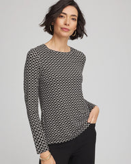 Chico's Touch of Cool™ Crewneck Layering Tee BLACK